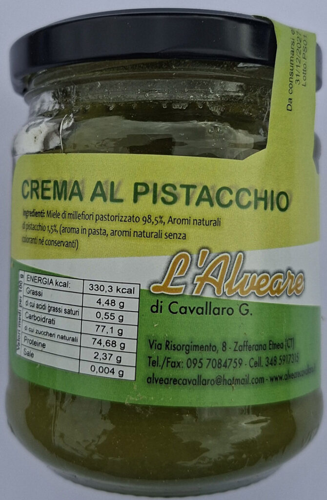 Honigcreme mit Pistazien